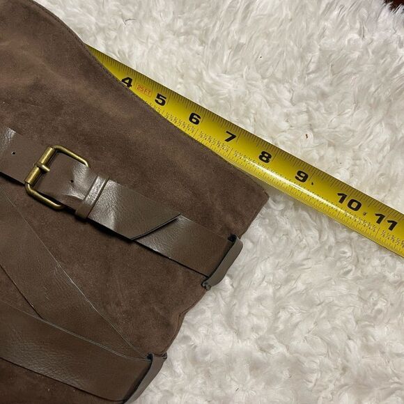 Shoe Dazzle Haley synthetic brown slip on riding boots Size 10W - Picture 7 of 10